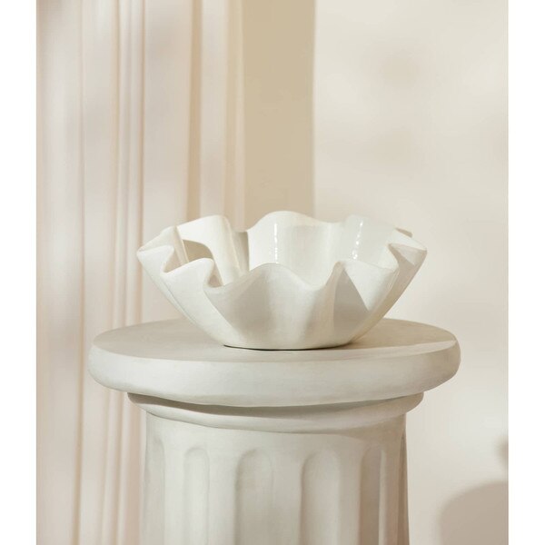 Ruffle Ceramic Bowl Medium